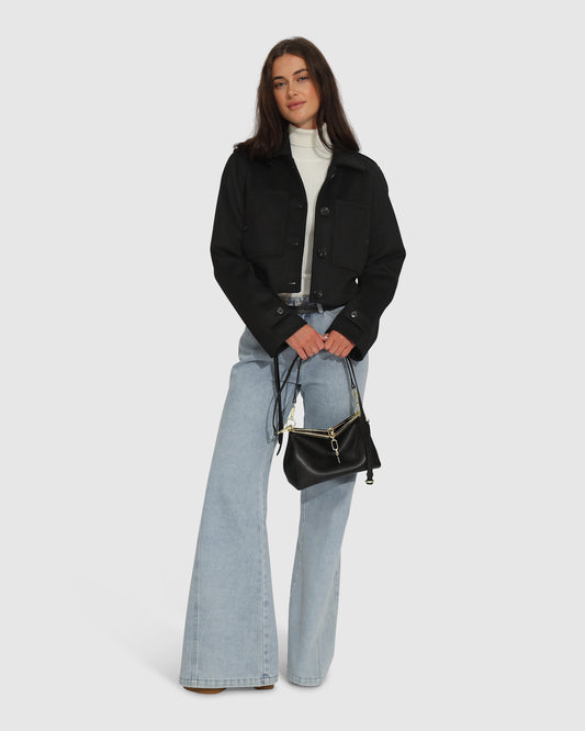 High For This Wool Blend Coat - Black