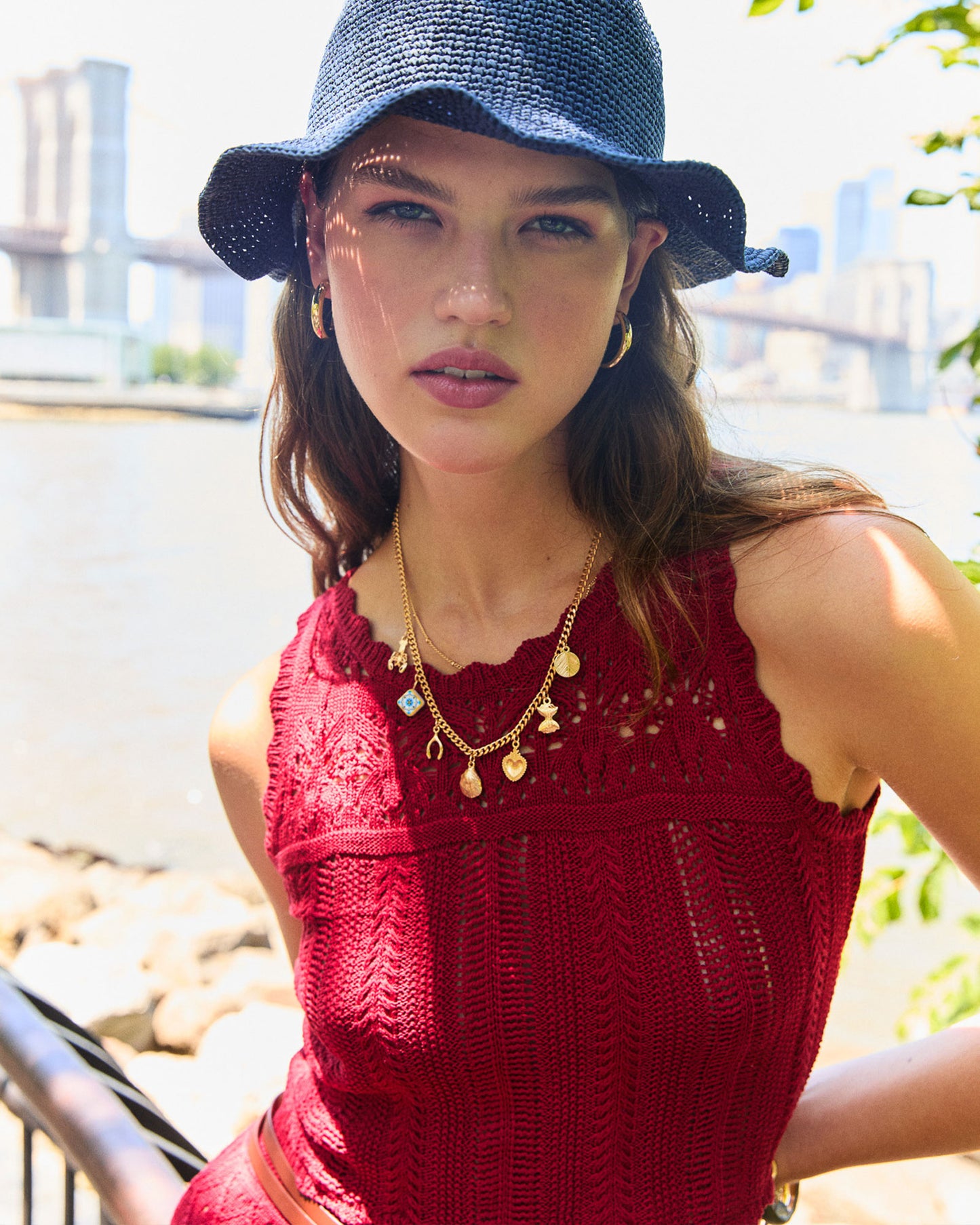 Harvest Haze Crochet Crop Top - Berry