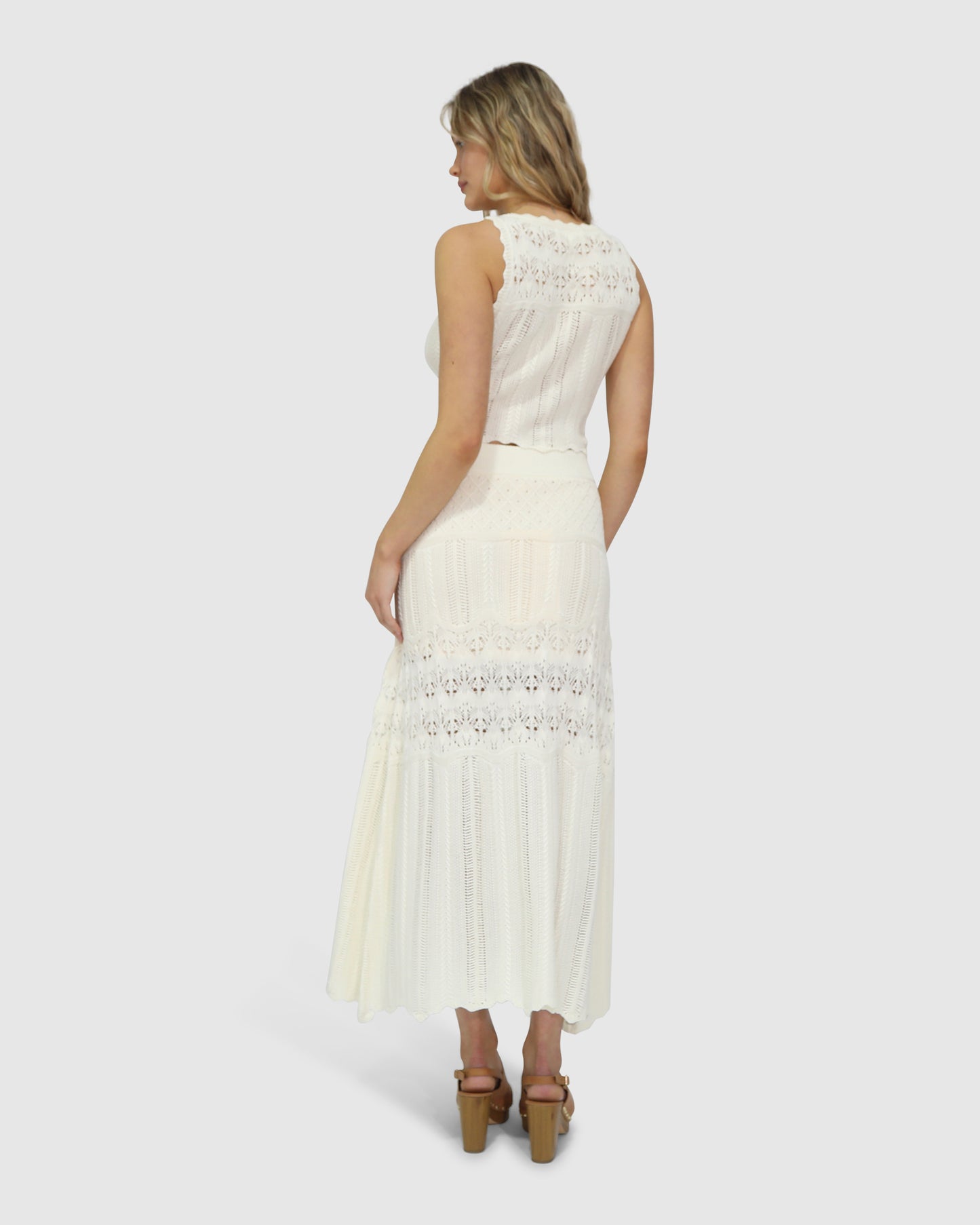Harvest Haze Crochet Crop Top - Cream