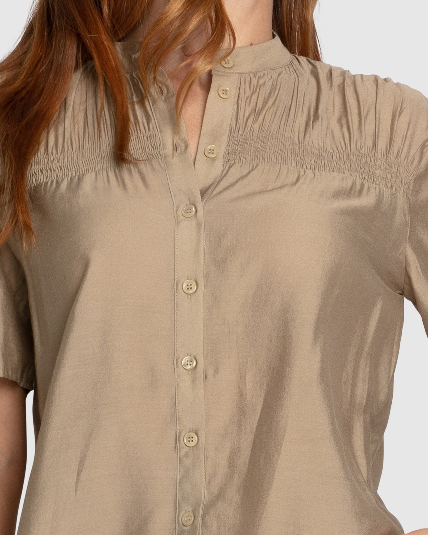 Honeylace Short Sleeve Blouse - Marigold
