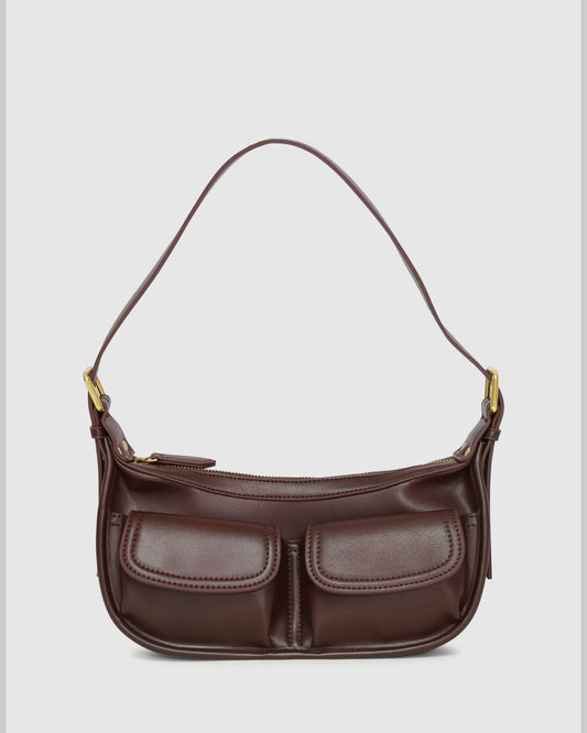 Harper PU Bag - Chocolate