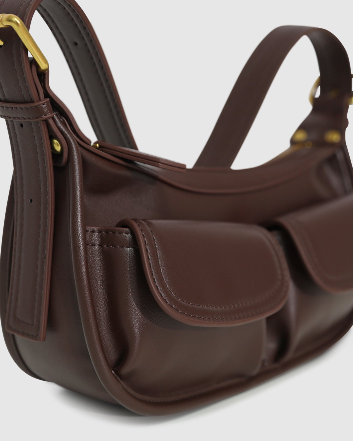 Harper PU Bag - Chocolate