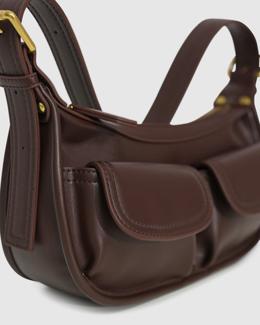 Harper PU Bag - Chocolate