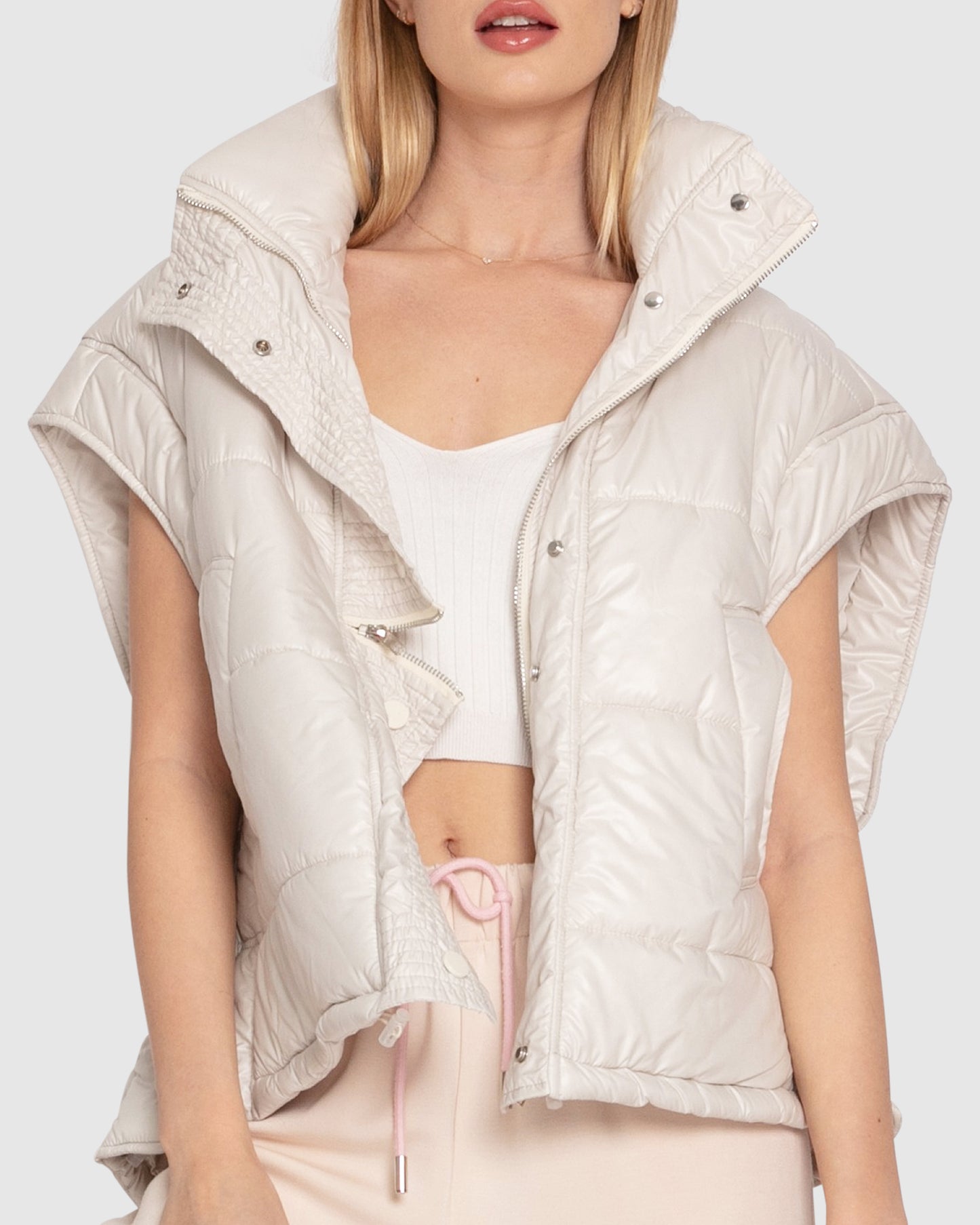 Hypnotized Quilted Puffer Vest
