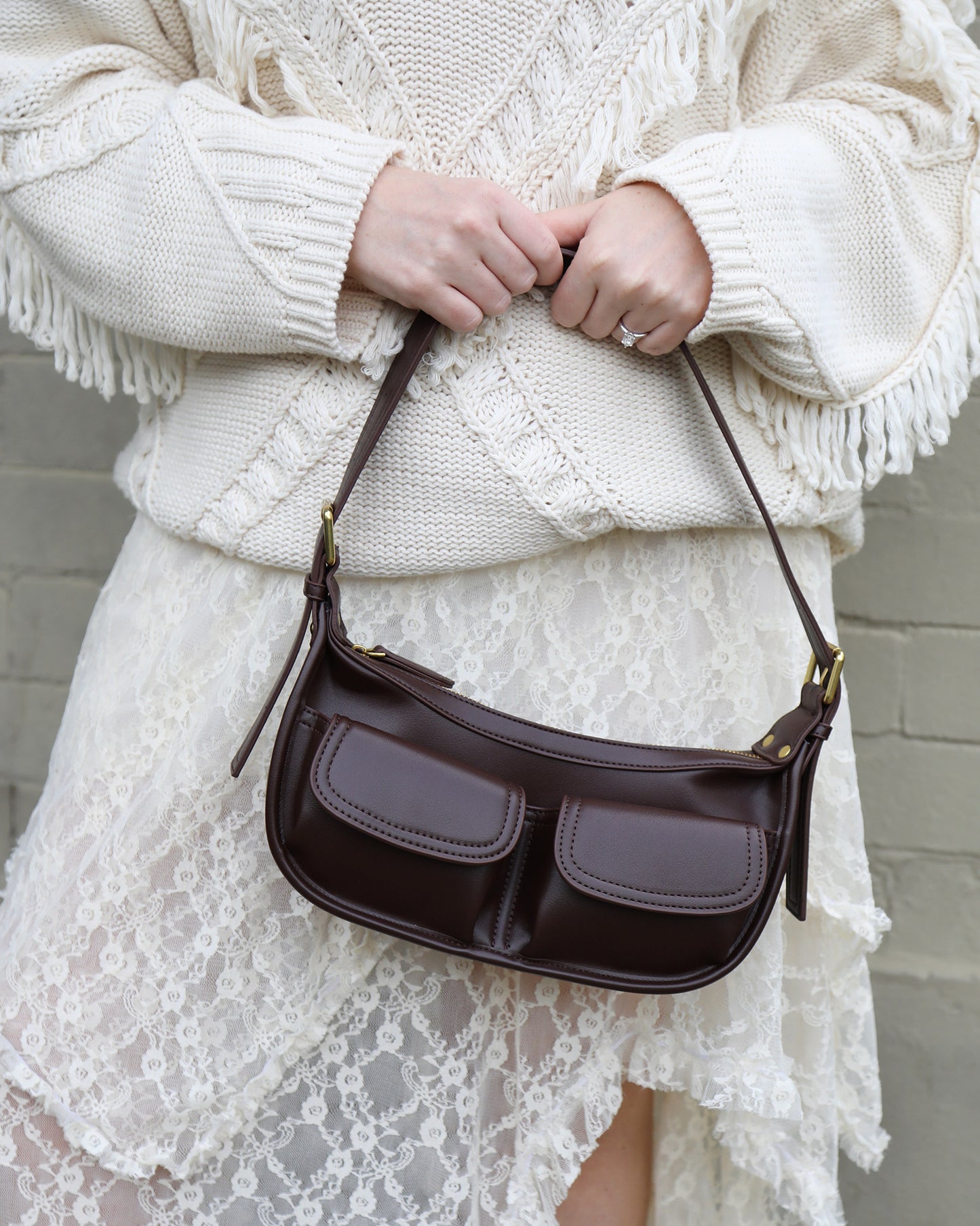Harper PU Bag - Chocolate