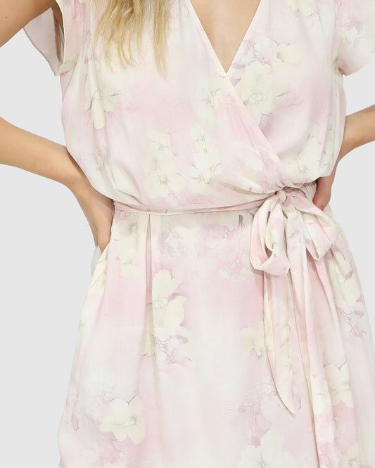 I'm The Star Wrap Dress - Pink
