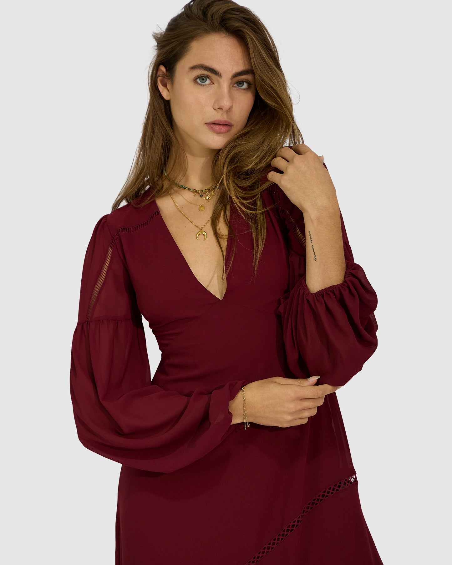 In Your Dreams Maxi Dress - Burgundy