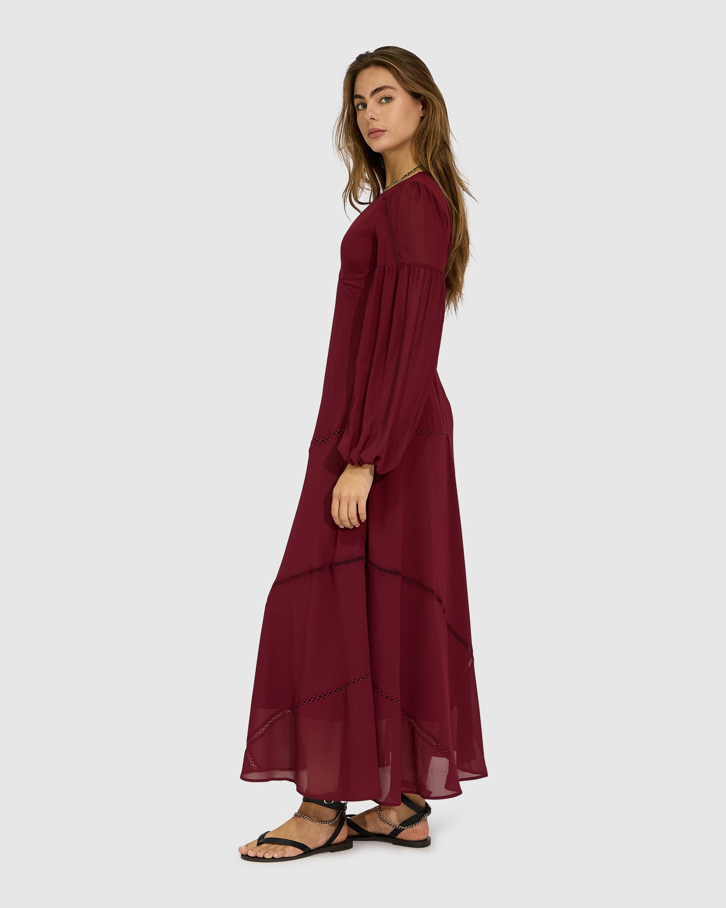 In Your Dreams Maxi Dress - Burgundy