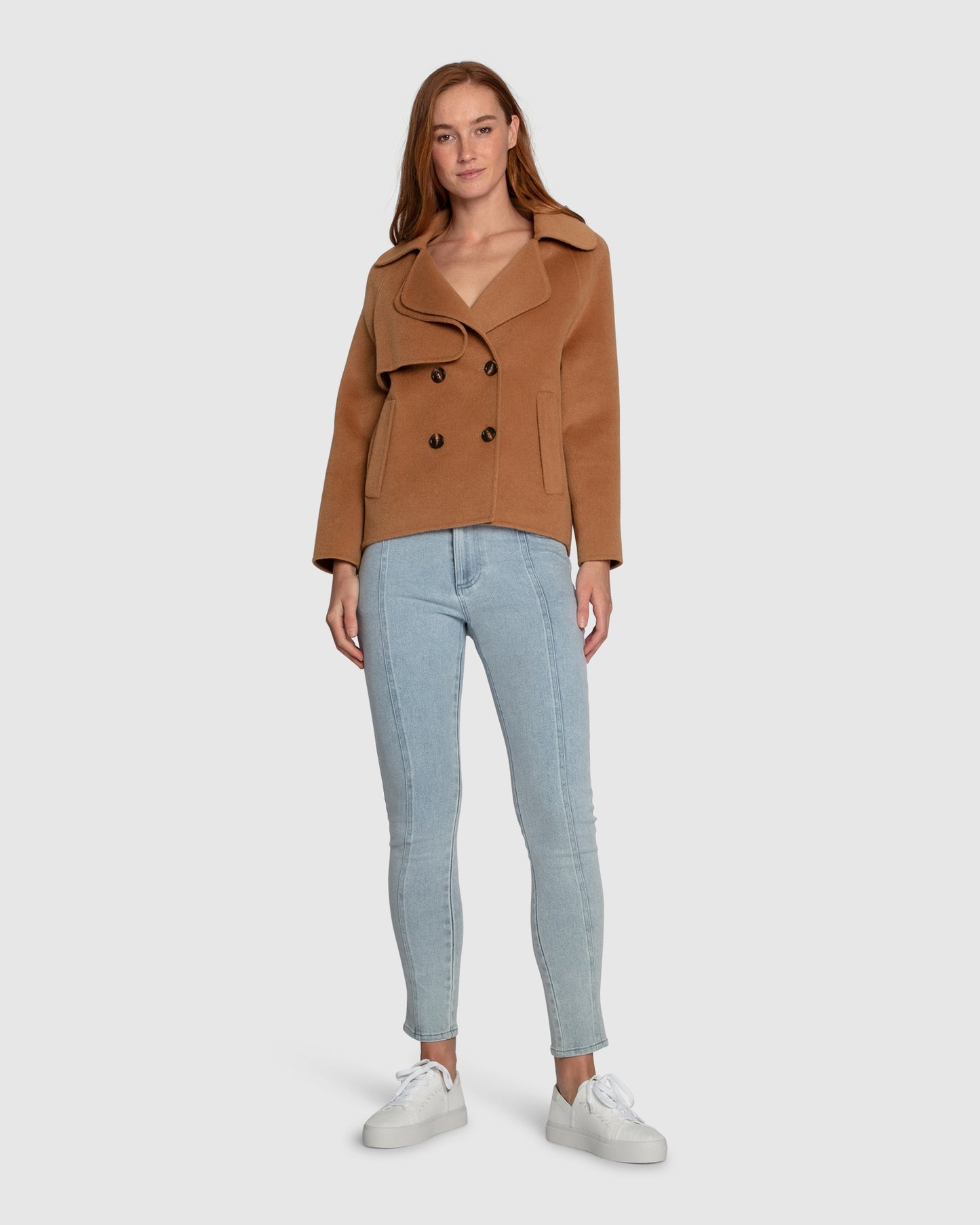 I'm Yours Wool Blend Peacoat - Camel