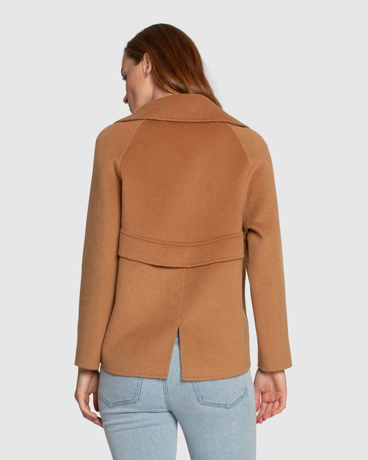 I'm Yours Wool Blend Peacoat - Camel