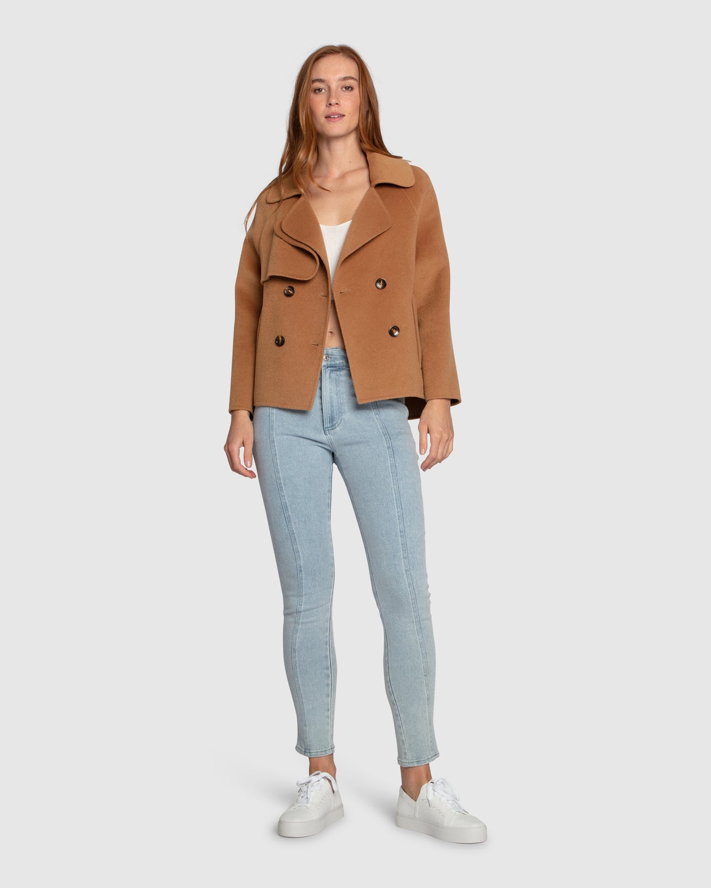 I'm Yours Wool Blend Peacoat - Camel