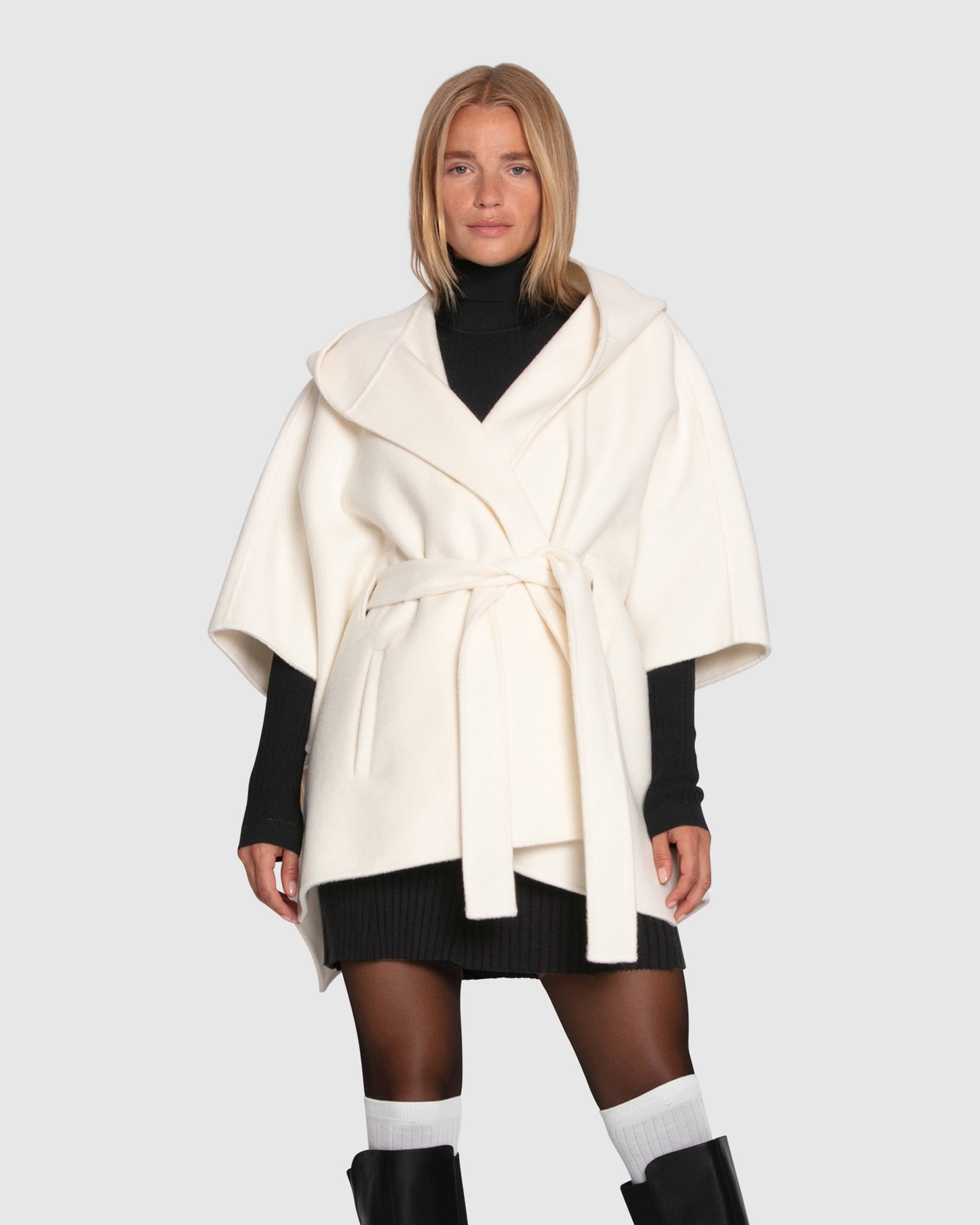 Jackson Landing Wool Blend Cape Coat - Cream