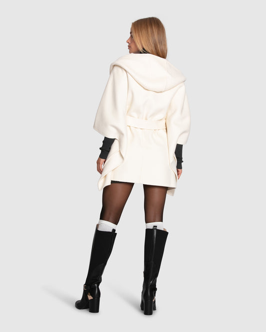 Jackson Landing Wool Blend Cape Coat - Cream