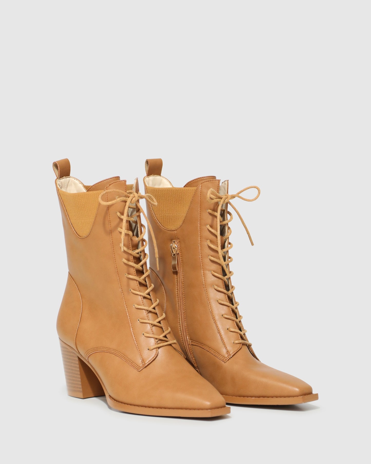 Jumping Ship Laced Boot - Tan