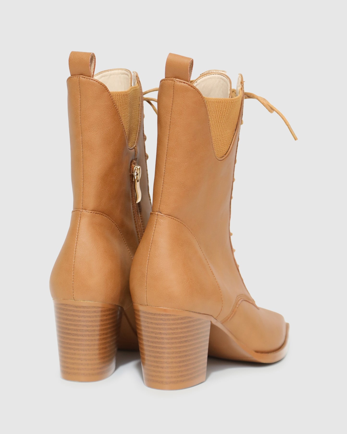 Jumping Ship Laced Boot - Tan