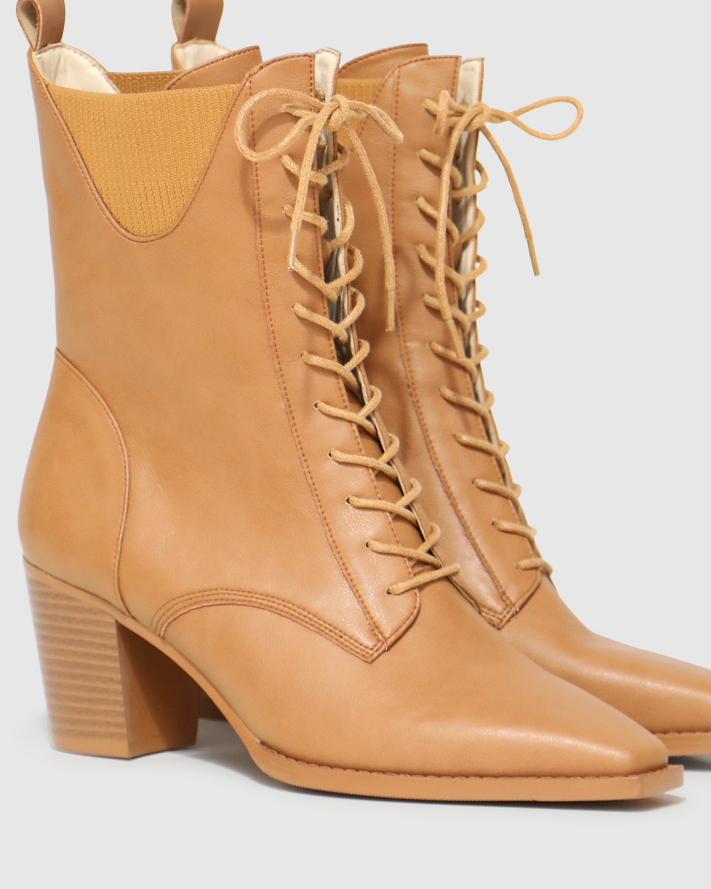 Jumping Ship Laced Boot - Tan