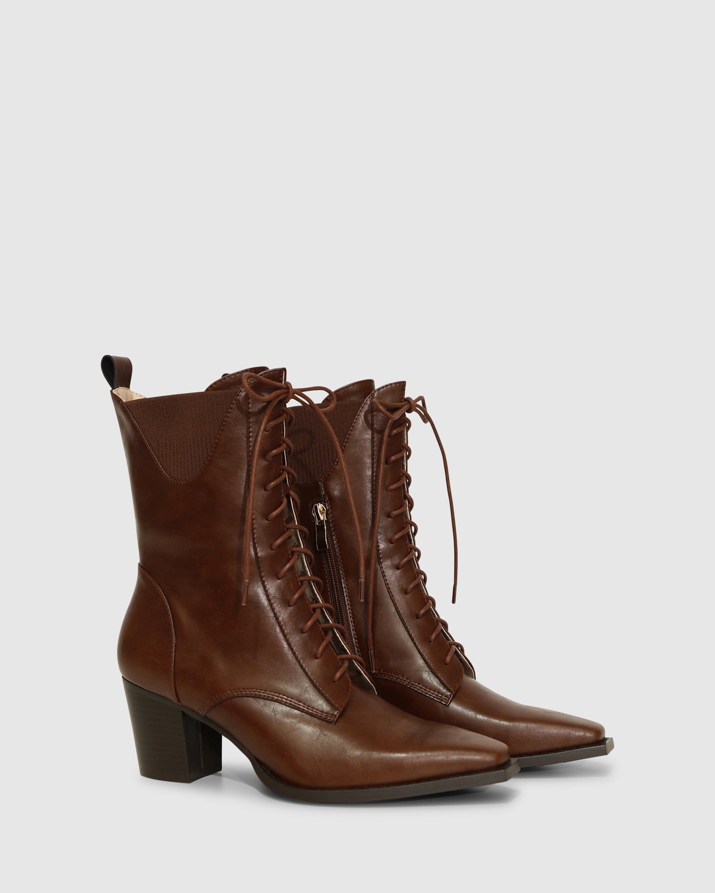 Jumping Ship Laced Boot - Chocolate