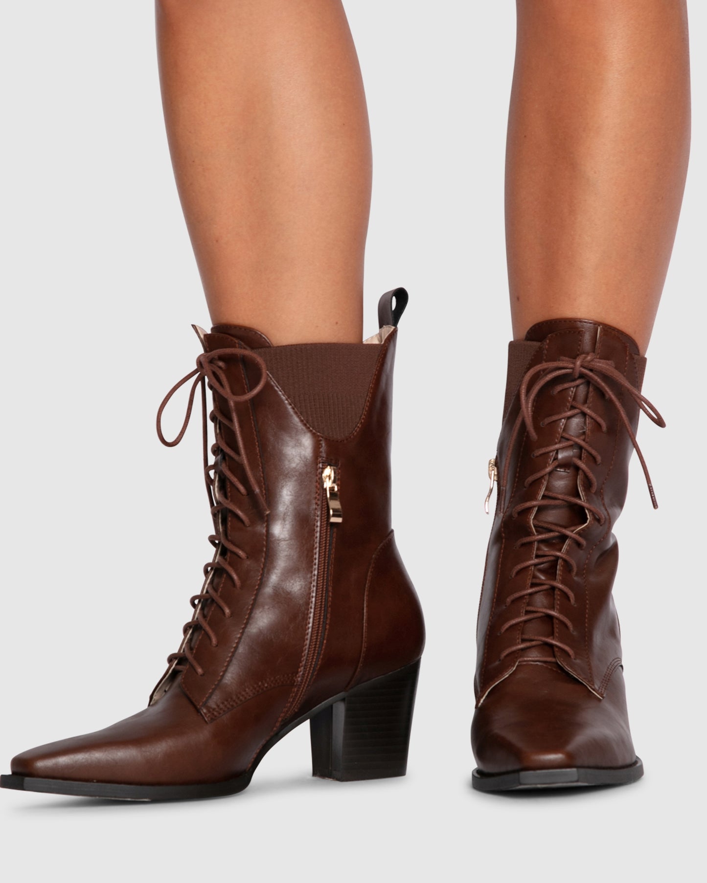 Jumping Ship Laced Boot - Chocolate