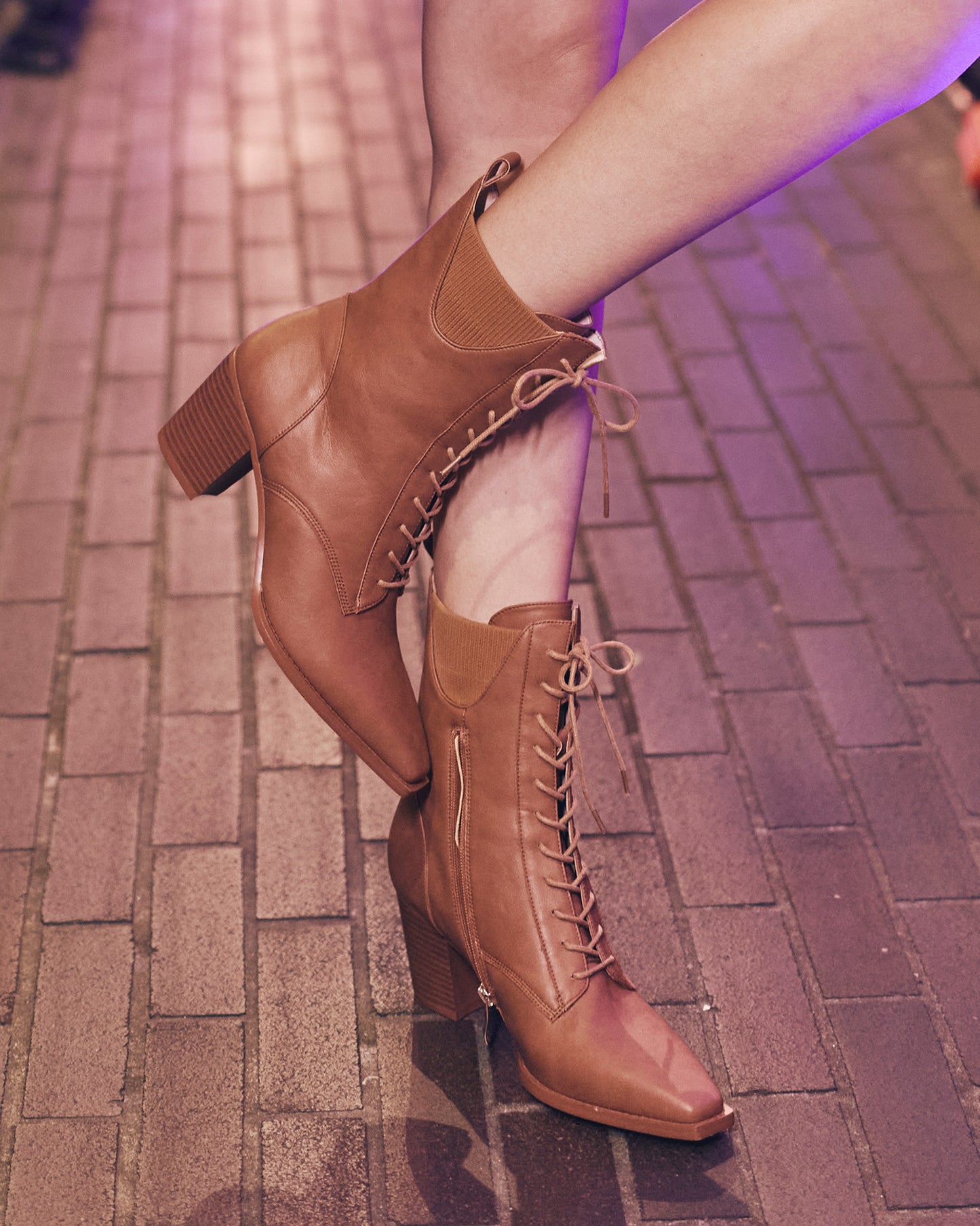 Jumping Ship Laced Boot - Tan