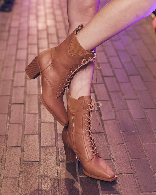 Jumping Ship Laced Boot - Tan