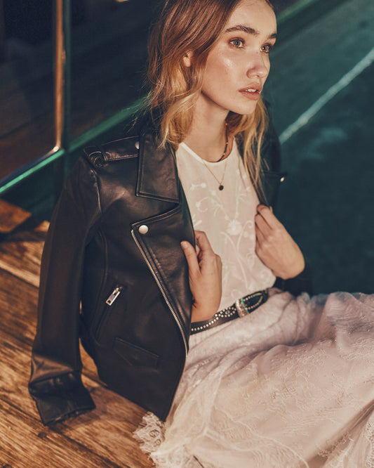 Just Friends Leather Jacket - Black