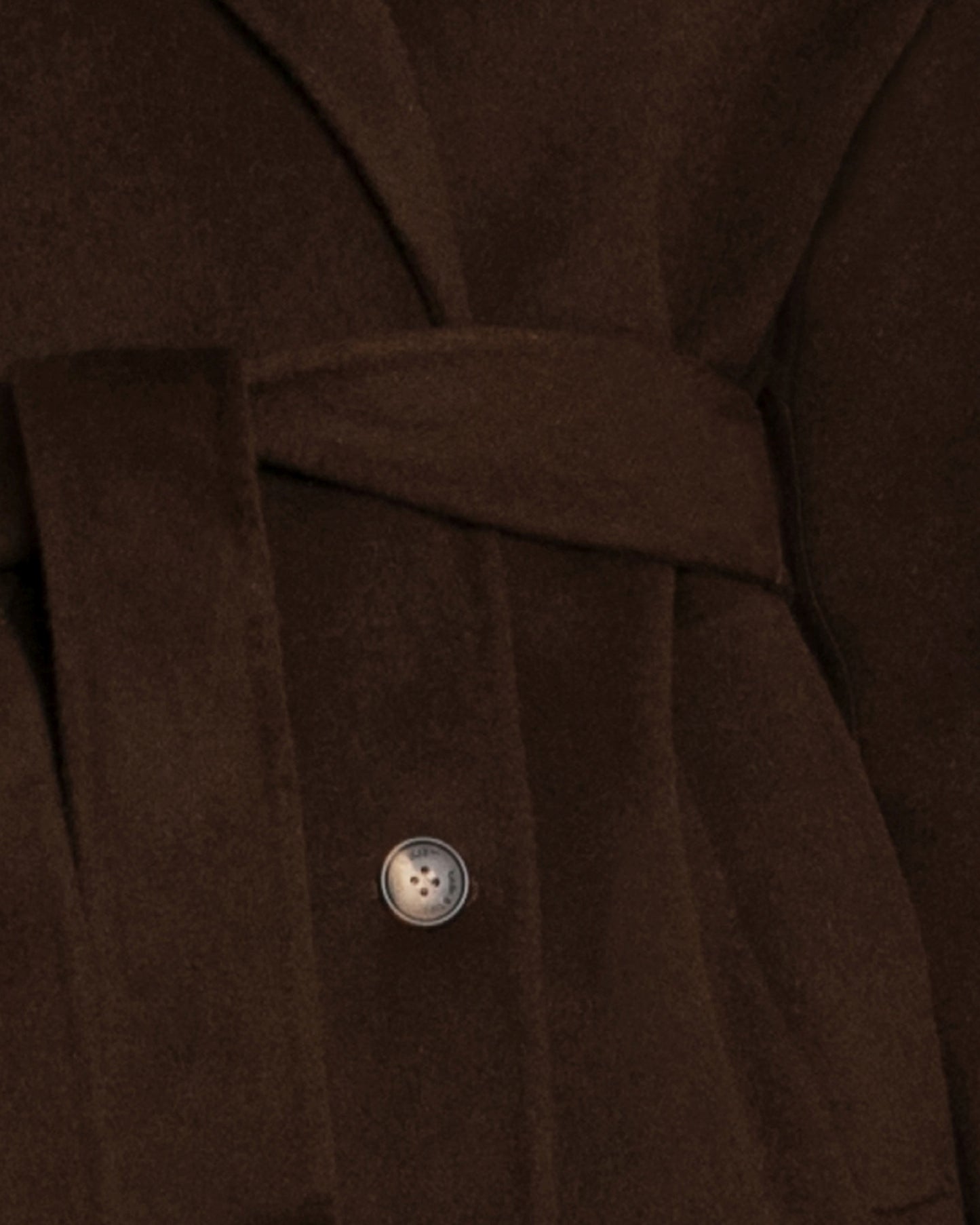 Boss Girl Double Breasted Lined Wool Coat - Chocolate