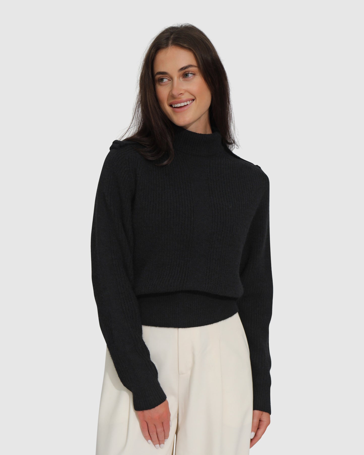Lost & Found Knitted Sweater - Black
