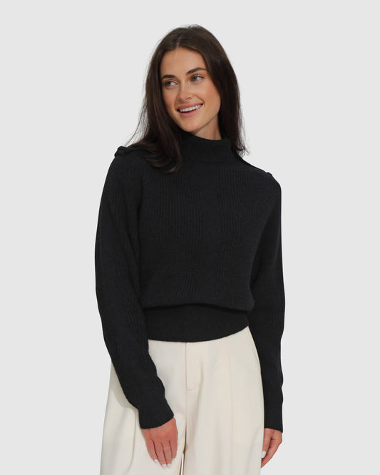 Lost & Found Knitted Sweater - Black