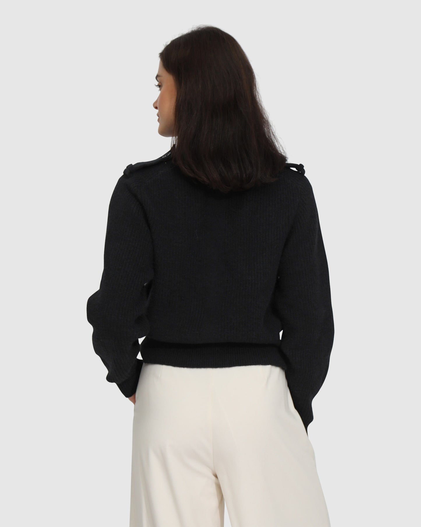 Lost & Found Knitted Sweater - Black
