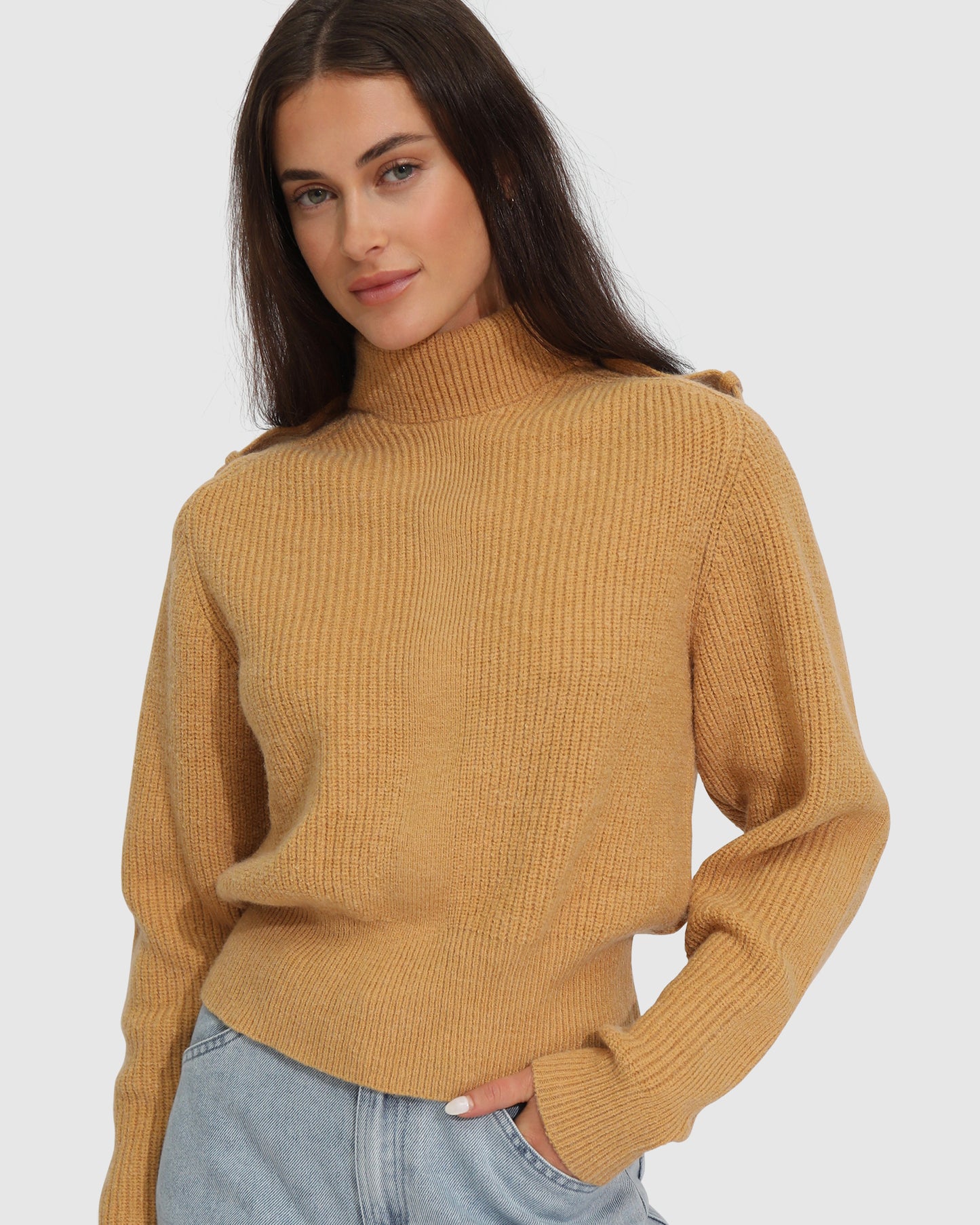 Lost & Found Knitted Sweater - Camel