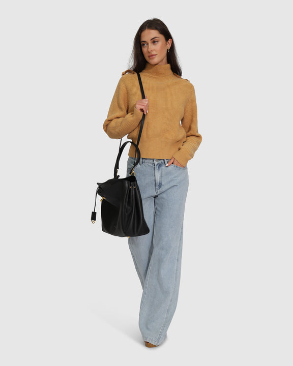Lost & Found Knitted Sweater - Camel