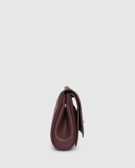 Love Boat Leather Clutch Bag - Burgundy