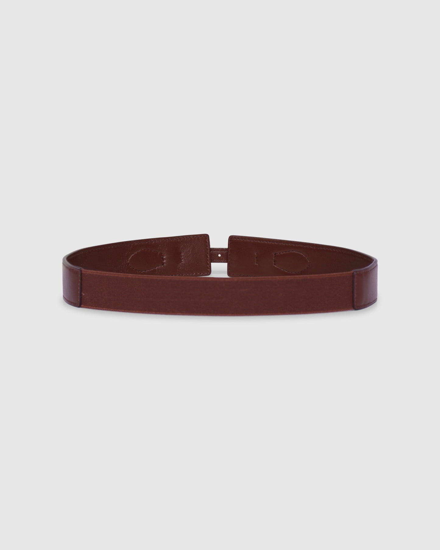 London Fog Leather Waist Belt - Burgundy