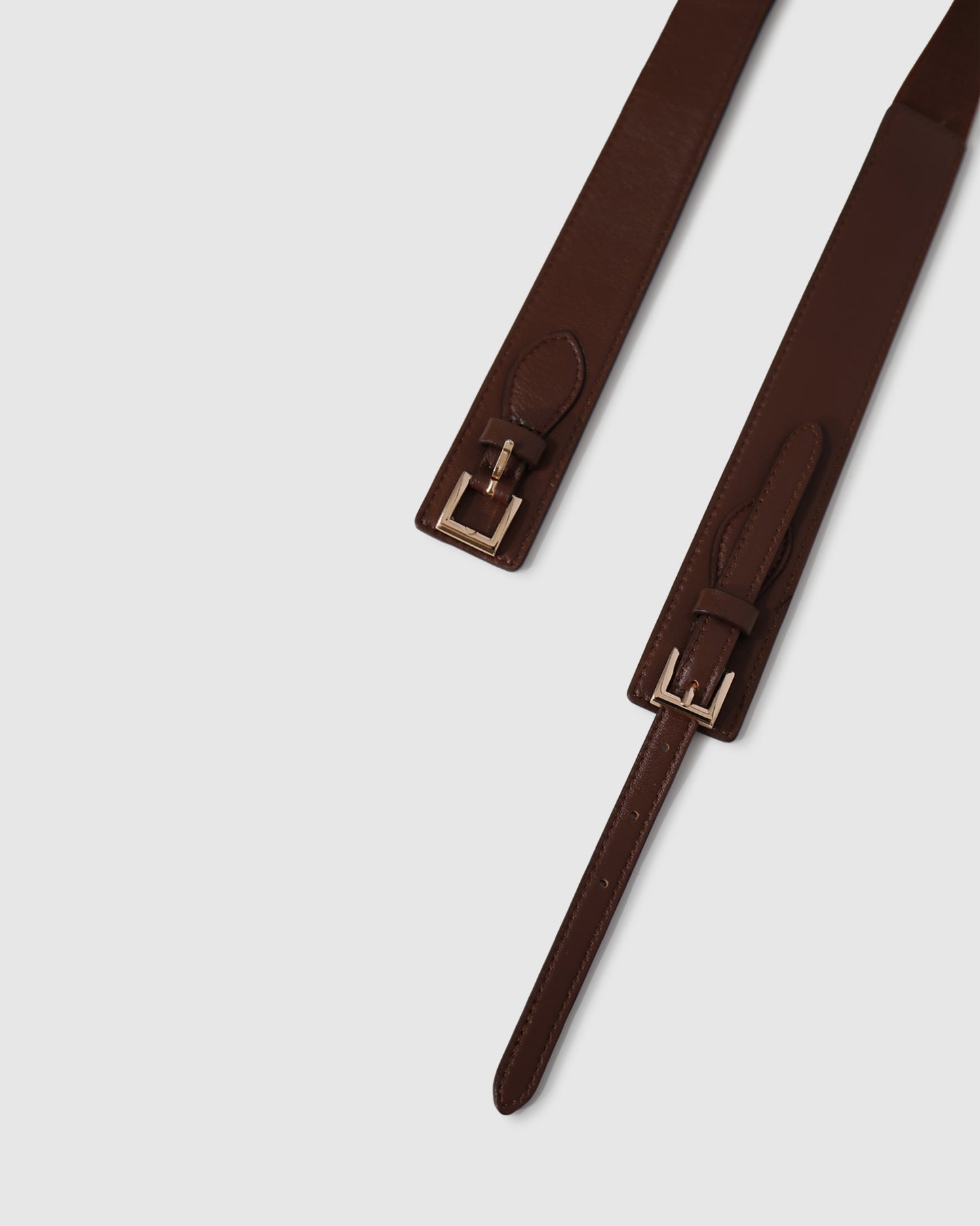 London Fog Leather Waist Belt - Chocolate
