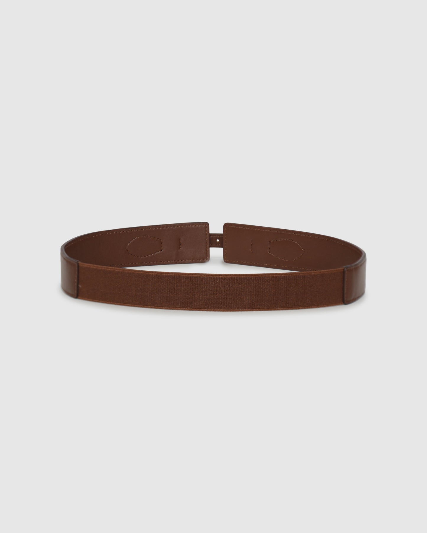 London Fog Leather Waist Belt - Chocolate