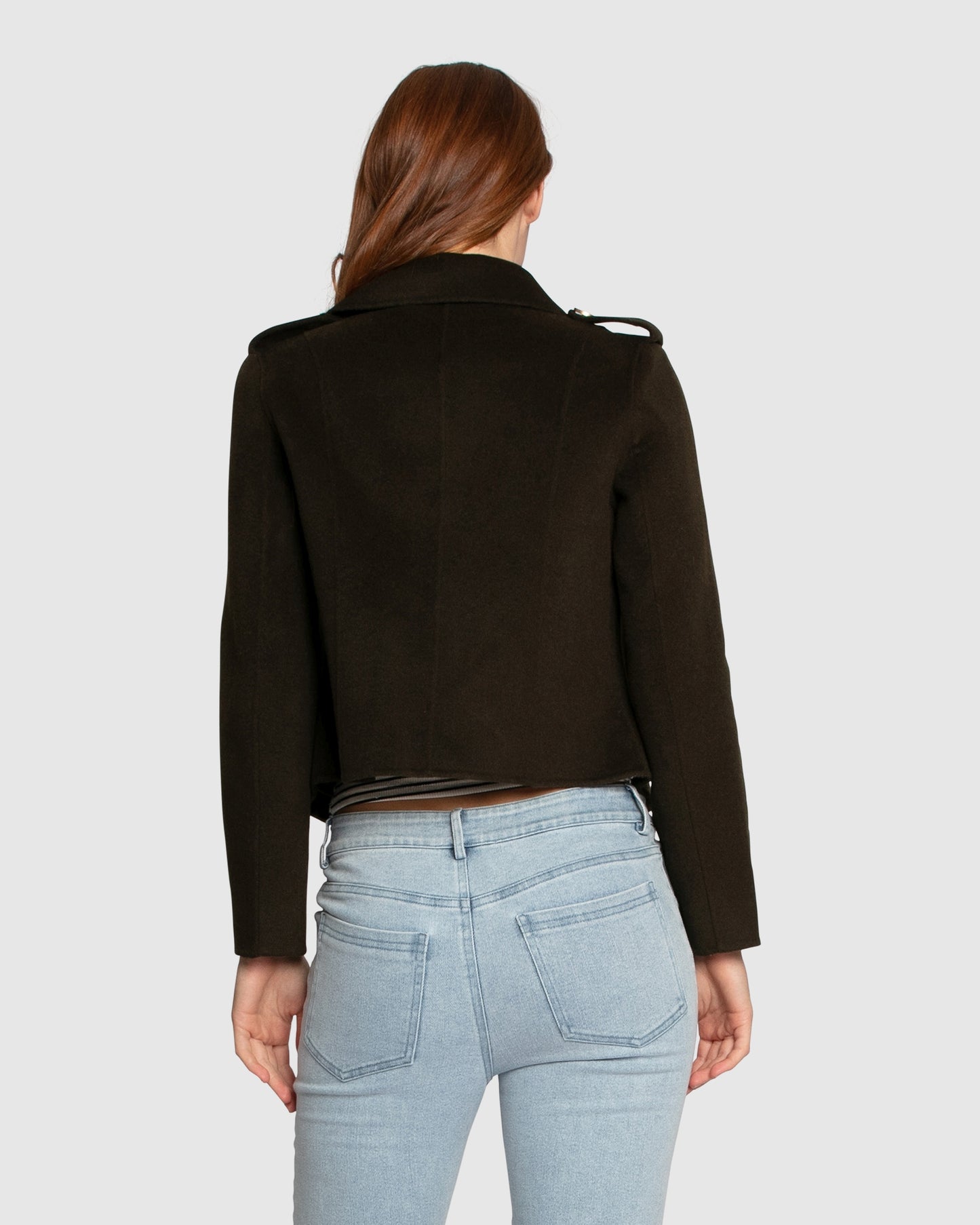 Love Me Now Wool Blend Military Style Coat - Military