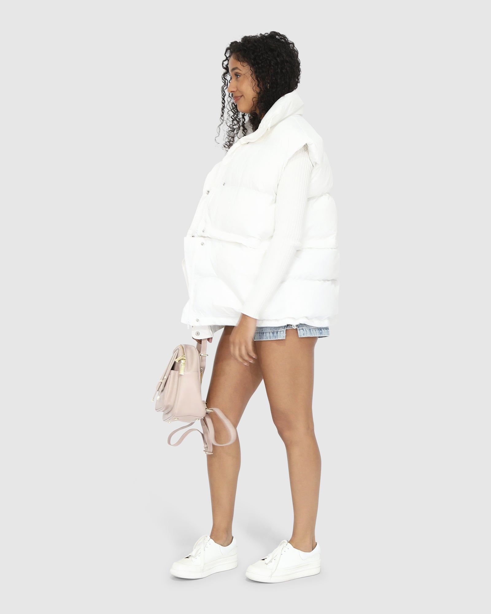 Landslide Zip-Off Puffer Vest - Cream – Belle & Bloom