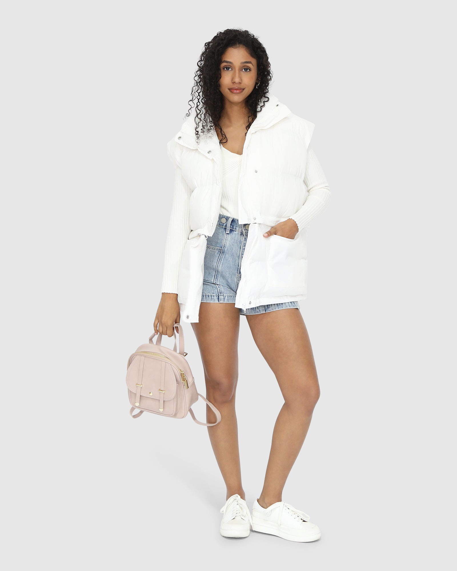 Landslide Zip-Off Puffer Vest - Cream – Belle & Bloom
