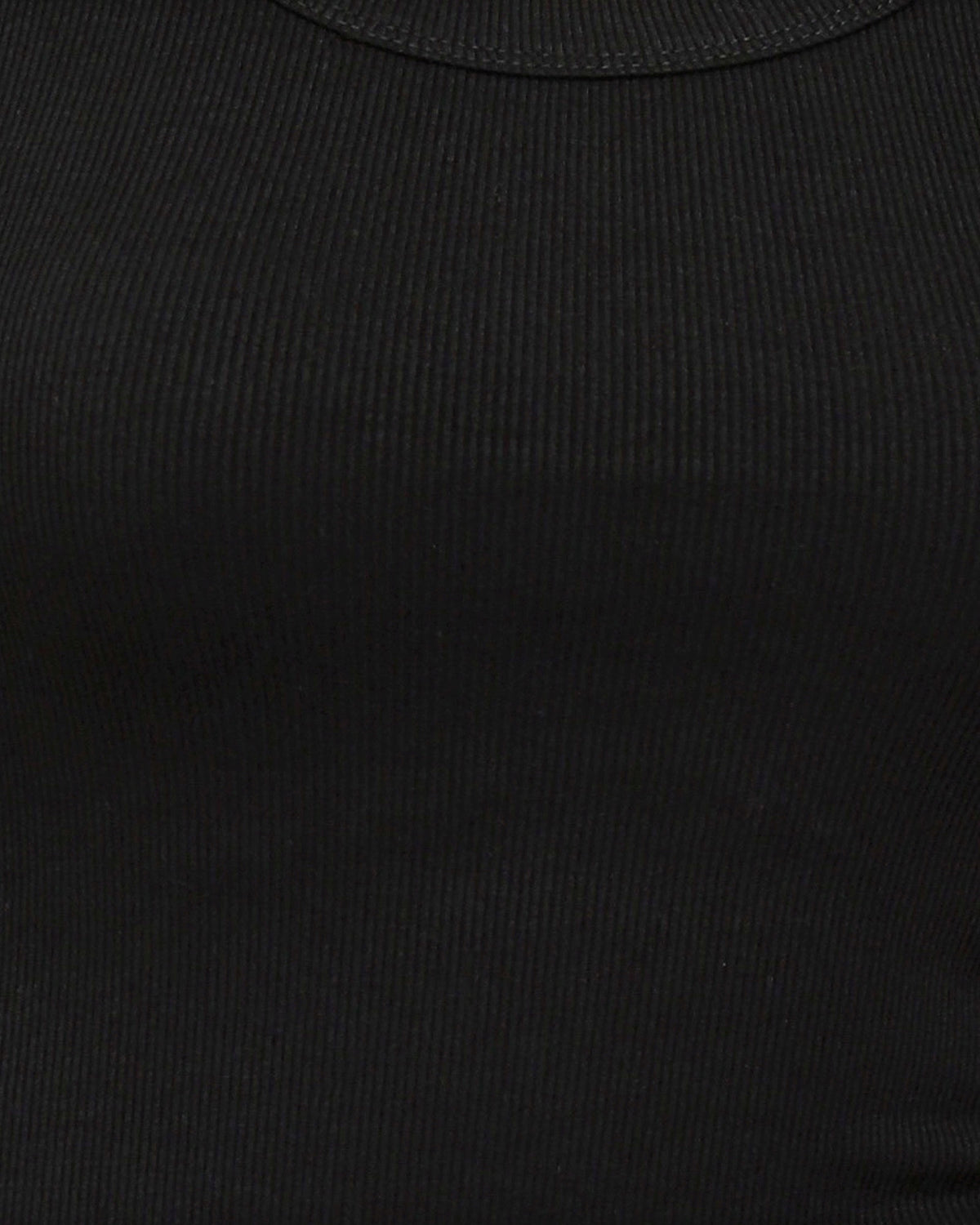 Last Time Ribbed Tank Top - Black