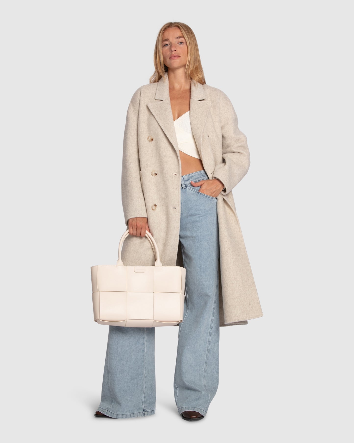 Long Way Home Woven Tote - Cream