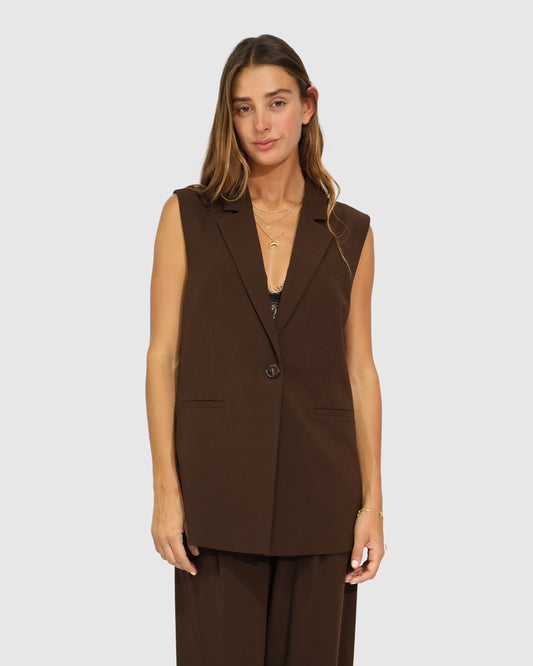Make it Mine Vest - Chocolate