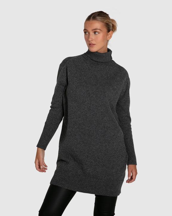 Nothing Compares Knit Dress  - Grey Marle