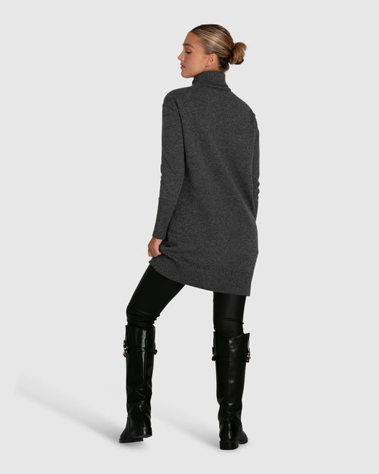 Nothing Compares Knit Dress  - Grey Marle