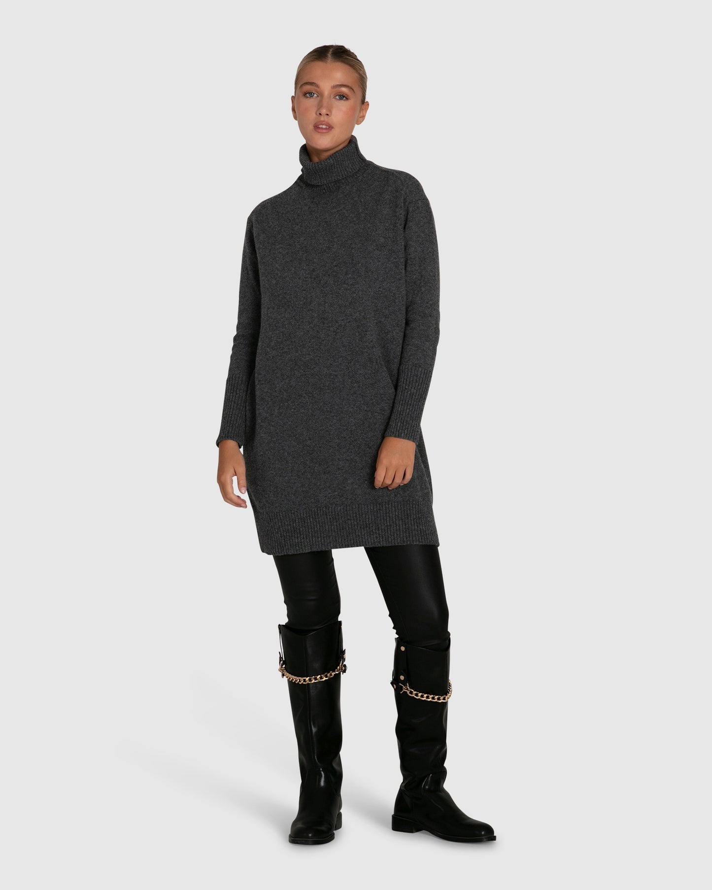 Nothing Compares Knit Dress  - Grey Marle