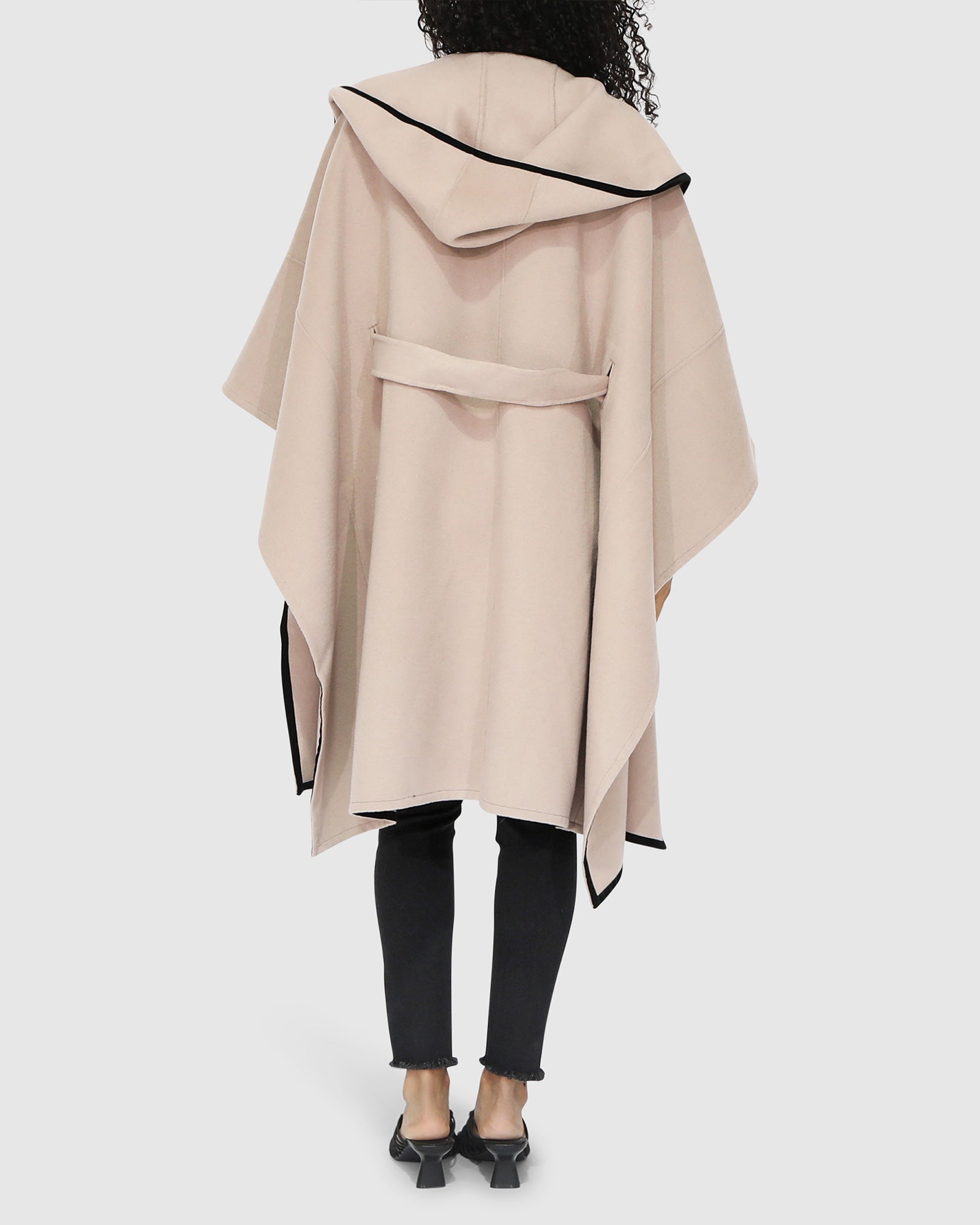 Need You Now Wool Blend Hooded Cape - Sand – Belle & Bloom