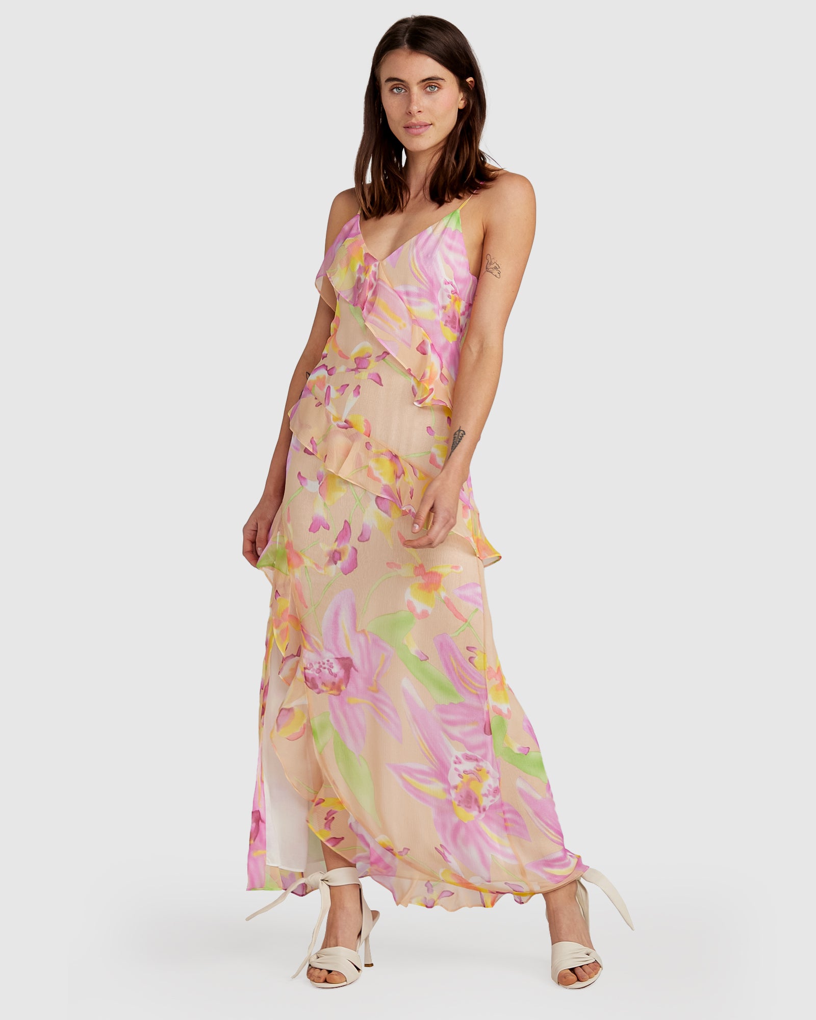 Ocean Eyes Limited Edition SILK Maxi Dress Floral Belle & Bloom