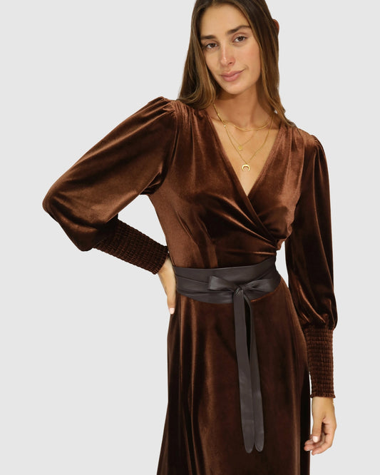 Odyssey Soft Wrap Leather Belt - Chocolate