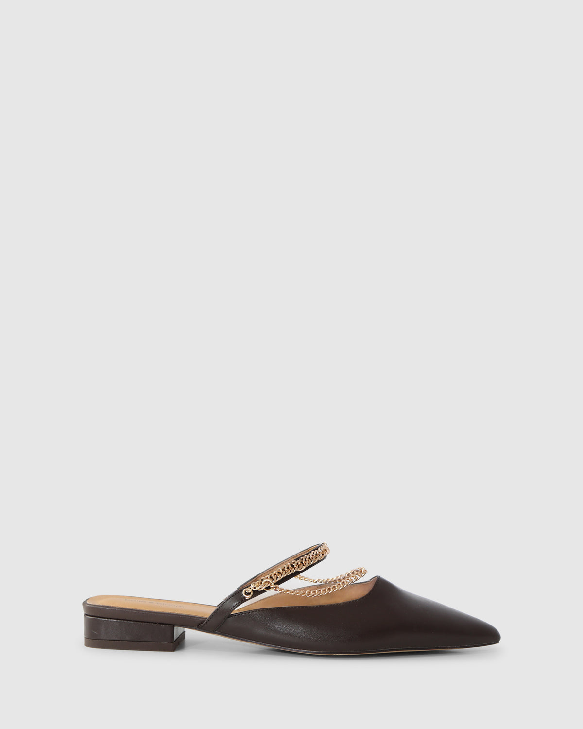 On Go Leather Flat Chocolate