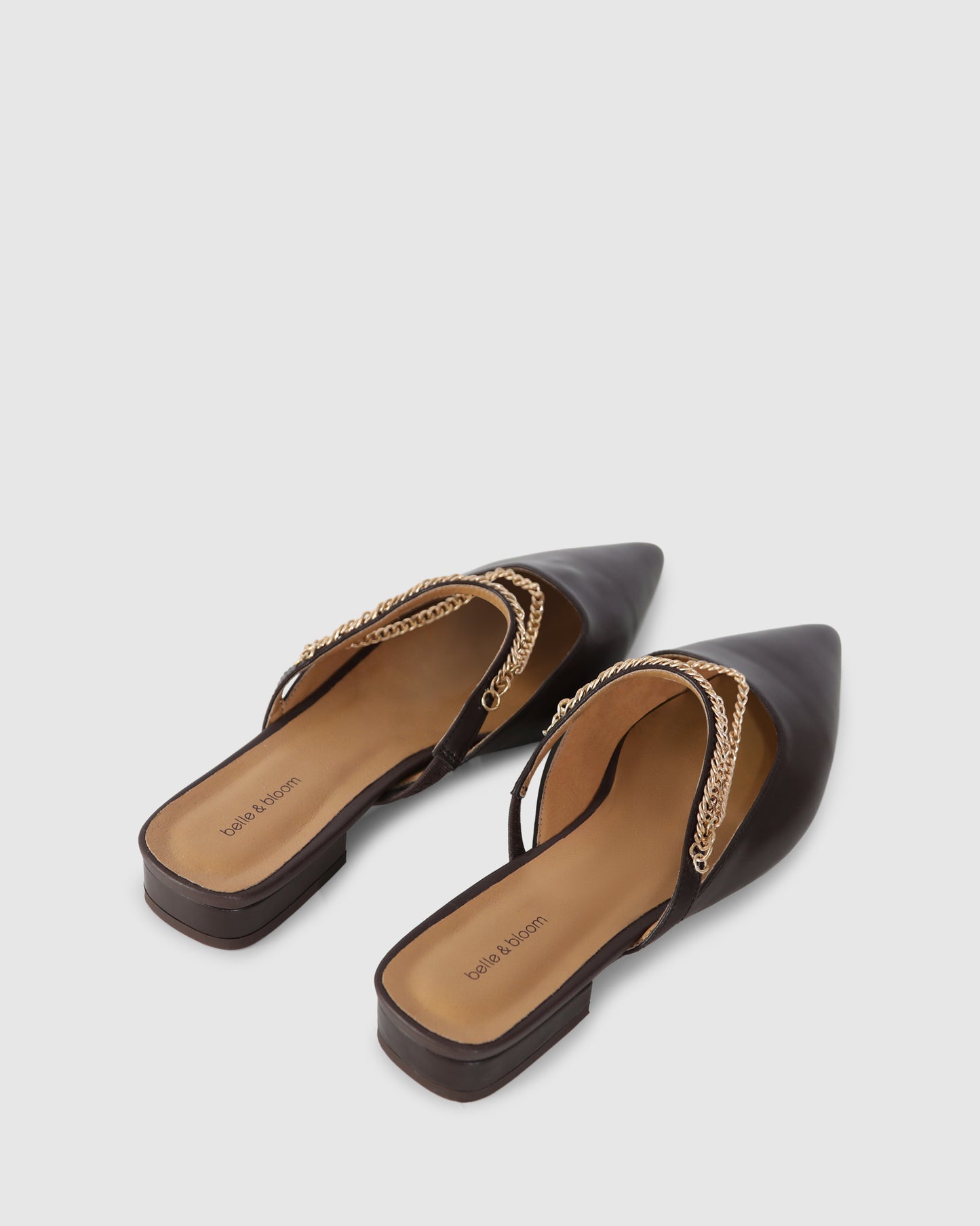 On The Go Leather Flat - Chocolate