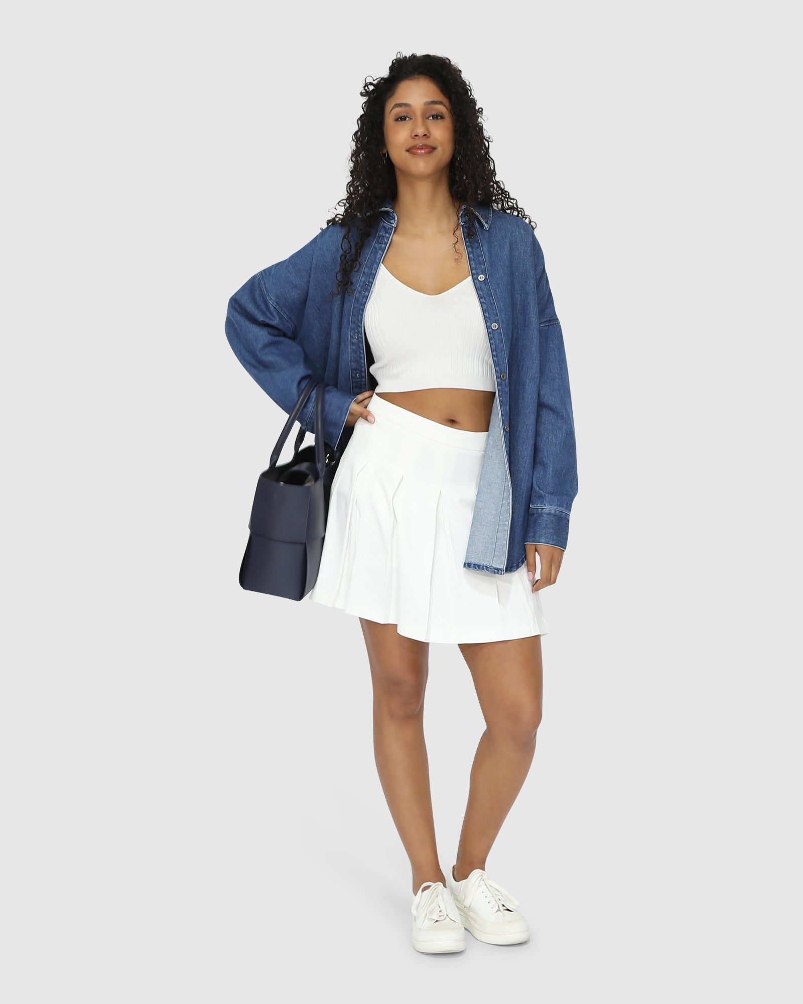 Palm Breeze Tennis Skort - White – Belle & Bloom